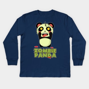 panda zombie Kids Long Sleeve T-Shirt